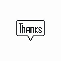 thankful message icon sign vector