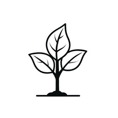 Plant icon Vector tree icon silhouette