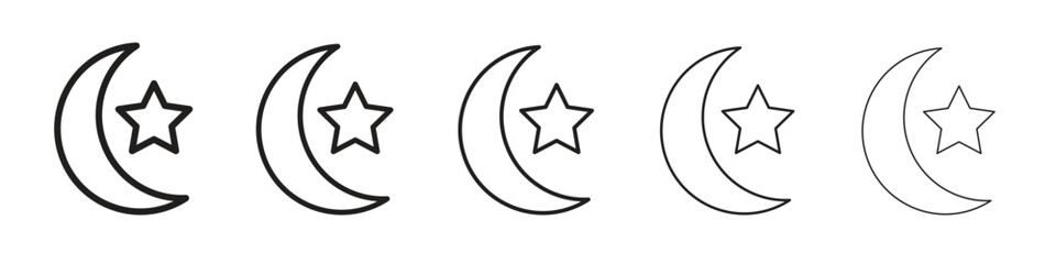 Moon and star icon vector design element vector eps 10
