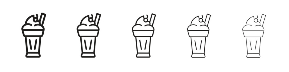 Milkshake icon vector design element vector eps 10