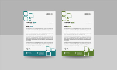 Professional Corporate Letterhead Template | Editable Business Branding Design