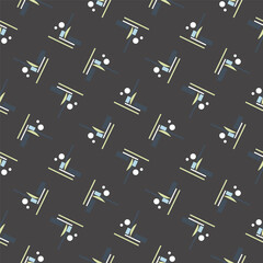 Textile motif seamless pattern. Abstract line shape geometric motif basic pattern continuous background. Man shirt all over print block. 
