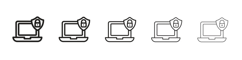 Computer security icon vector design element vector eps 10