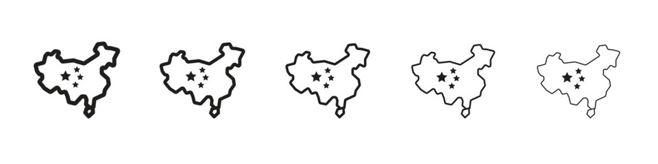 China map icon vector design element vector eps 10