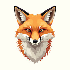 Obraz premium Realistic Fox Head Illustration in Warm Tones