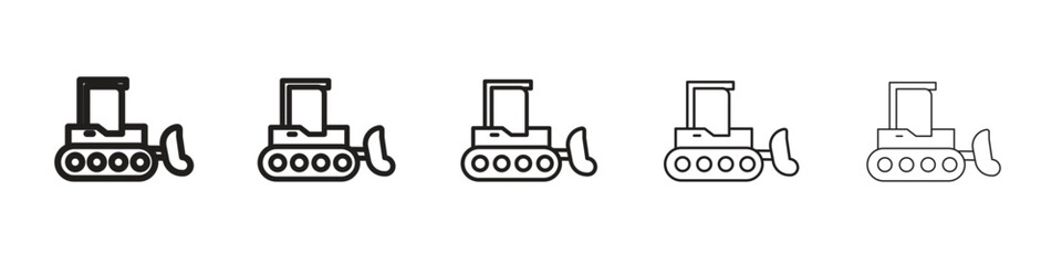 Bulldozer icon vector design element vector eps 10