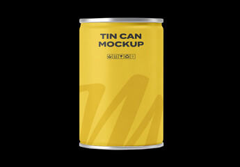 Tin Can Bottle Label Food Metal Pack Package Box Shop Plastic Mockup Template Packaging Branding Brand Identity