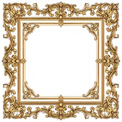 Ornate Gold Frame with Intricate Scrollwork Design