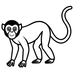 Spider Monkey Outline Design