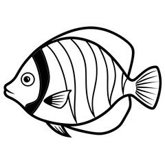 Tropical Yellow Tang Minimal Vector Style