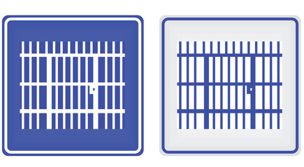 Prison bars sign. vector illustration