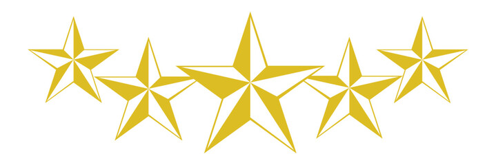 Star vector icons. Set of star symbols isolated.