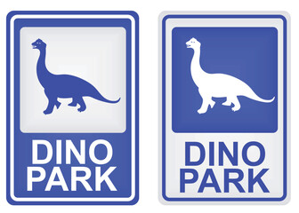 Dino park sign. vector illustration