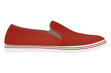 Red loafer shoes. vector illustration	