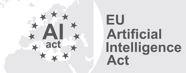 EU AI act banner. vector	