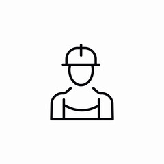 construction worker icon sign vector