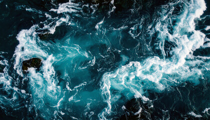 Obraz premium eau, papier peint texture surface d'un liquide, nuance couleur bleu et blanc