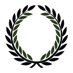 laurel wreath. simple empty wreath frame for award, certificate, trophy and more. 