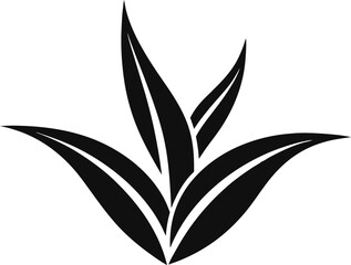 Elegant Single Snake Plant Leaf Vector Illustration