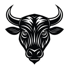 Fototapeta premium Powerful Bull Head Vector Illustration Strong Animal Logo