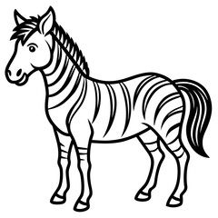 Wild Hybrid Equine Vector Art