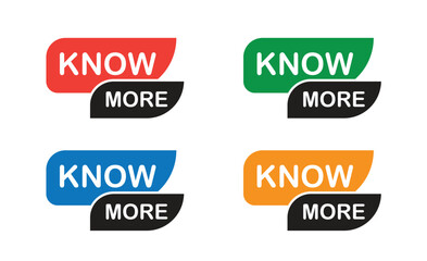 colorful know more buttons set