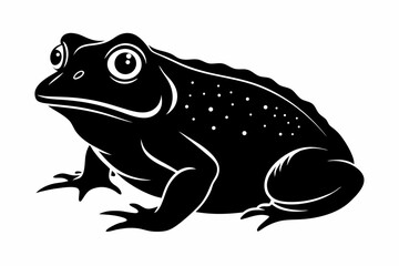 american toad sihouette black vector