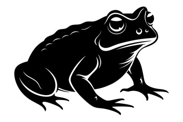 american toad sihouette black vector