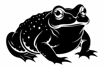 american toad sihouette black vector