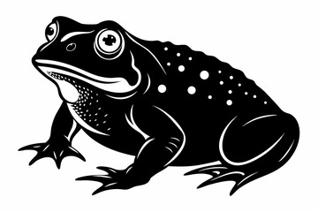 american toad sihouette black vector