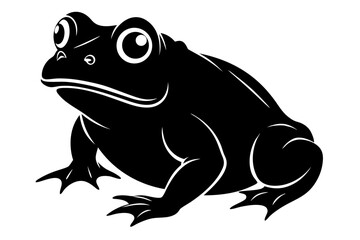 american toad sihouette black vector