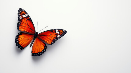 Fototapeta premium Butterfly on white background