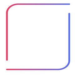 blue frame isolated on white