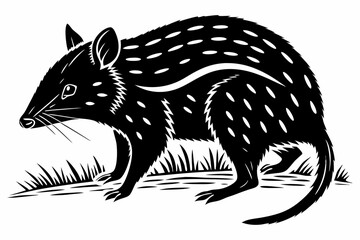 bandicoot sihouette black vector