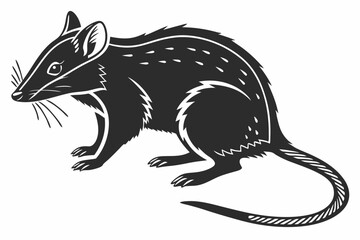 bandicoot sihouette black vector