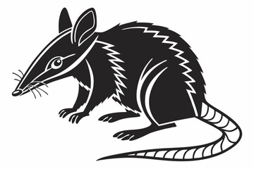 bandicoot sihouette black vector