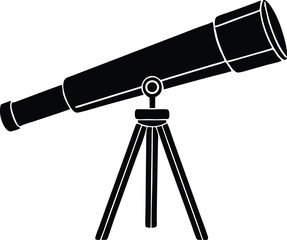 telescope silhouette vector icon