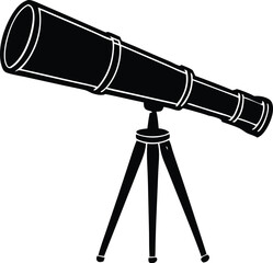 telescope silhouette vector