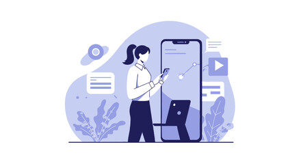 a woman using her phone to talk on the phone