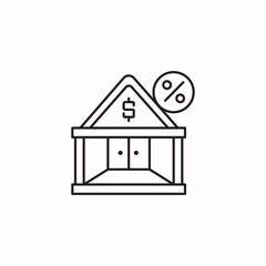 bank finances icon sign vector