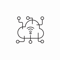 cloud systems icon sign vector