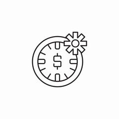 finances time icon sign vector