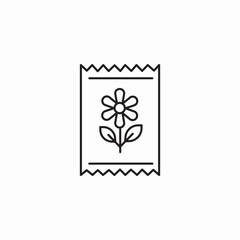 flower seeds icon sign vector