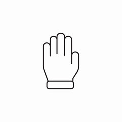 garden glove icon sign vector