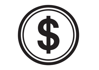 dollar sign icon black silhouette vector,dollar logo icon silhouette, logo silhouette of us dollar symbol, dollar sign silhouette vector illustration, dollar sign silhouette vector on white background