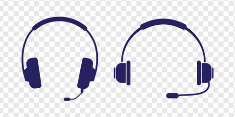 Headphones earphones vector icon set. Wireless headphones glyph icon. Symbol, logo Vector illustration. Variety Design. 