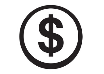 Obraz premium dollar sign icon black silhouette vector,dollar logo icon silhouette, logo silhouette of us dollar symbol, dollar sign silhouette vector illustration, dollar sign silhouette vector on white background