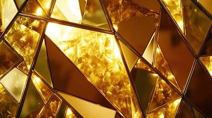 Fototapeta premium Golden Geometric Abstract Background Luxury Texture