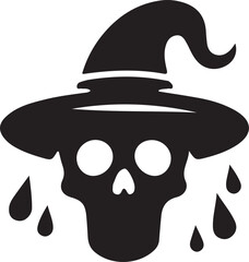 Halloween ghost art design silhouettes 