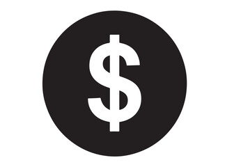 Obraz premium dollar sign icon black silhouette vector,dollar logo icon silhouette, logo silhouette of us dollar symbol, dollar sign silhouette vector illustration, dollar sign silhouette vector on white background